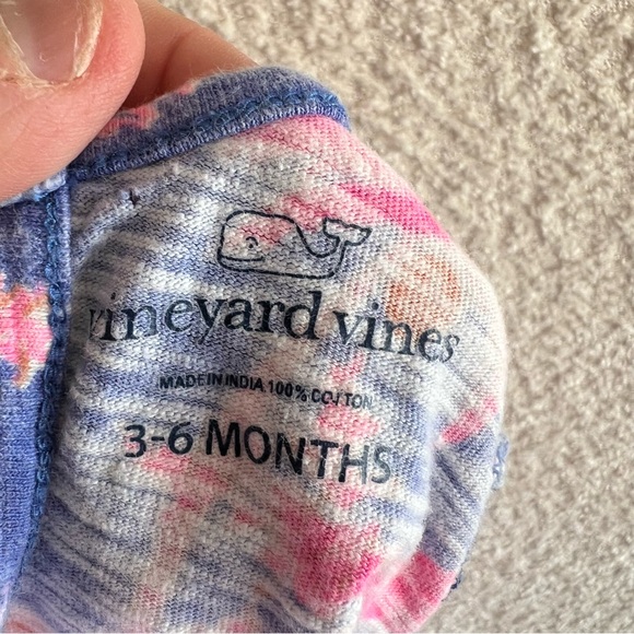 Vineyard Vines Baby Girl One Piece Flamingo Monkey Pink Romper Size 3-6‎ Months - Picture 2 of 10